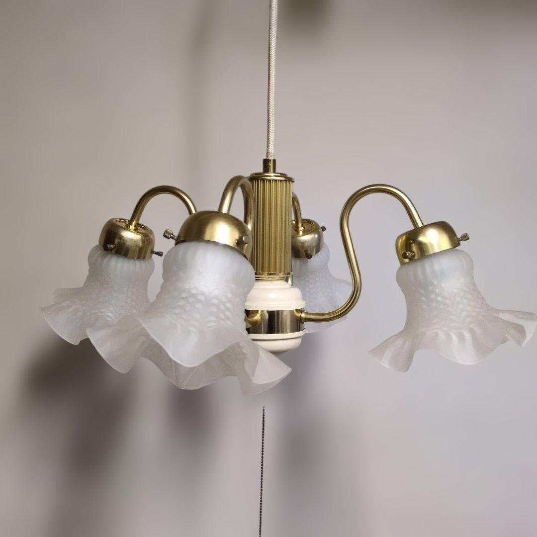 小泉産業　シャンデリア　ペンダントライト４灯