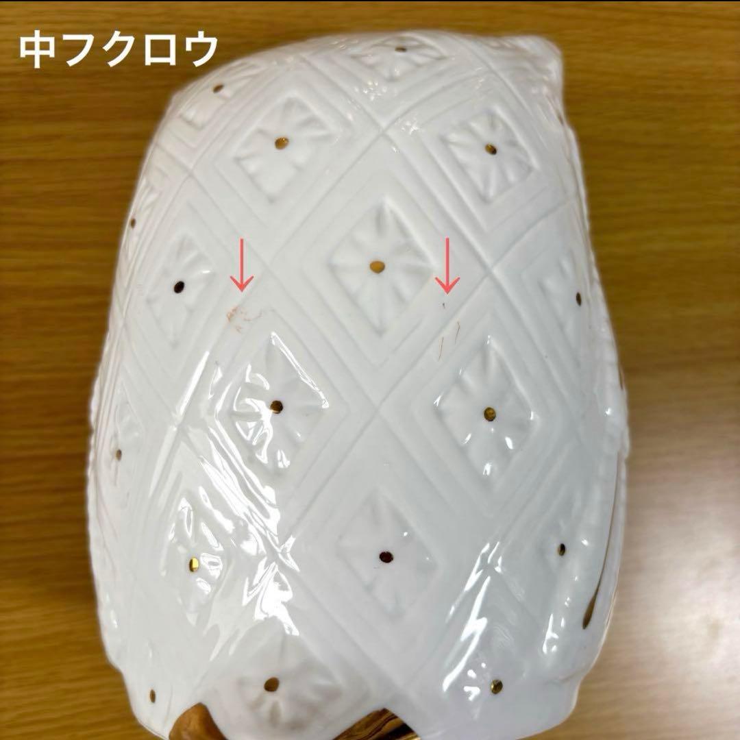 ロイヤルポーセリン　フクロウ　親子3羽　インテリア　招福　開運　縁起物