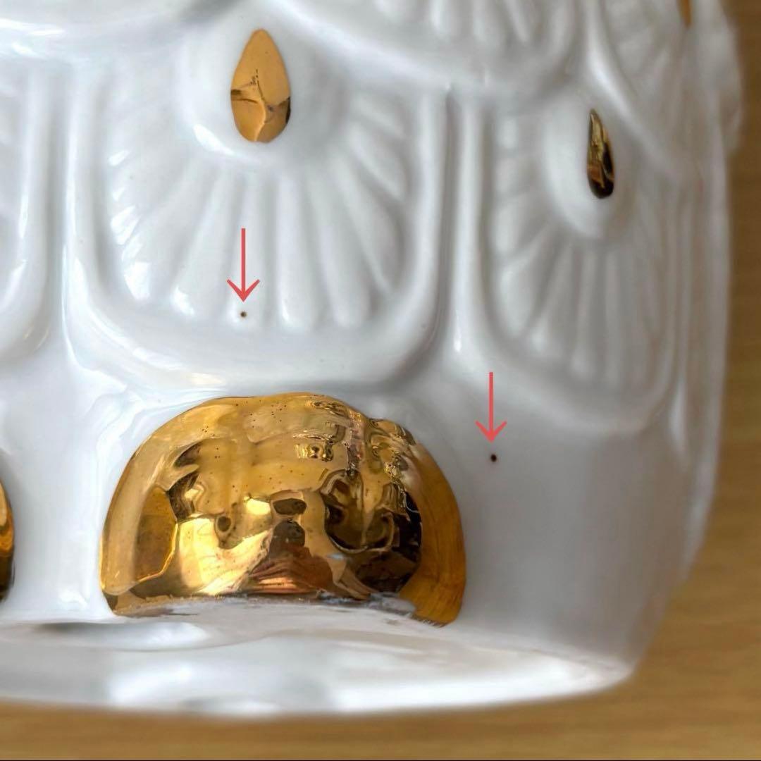 ロイヤルポーセリン　フクロウ　親子3羽　インテリア　招福　開運　縁起物