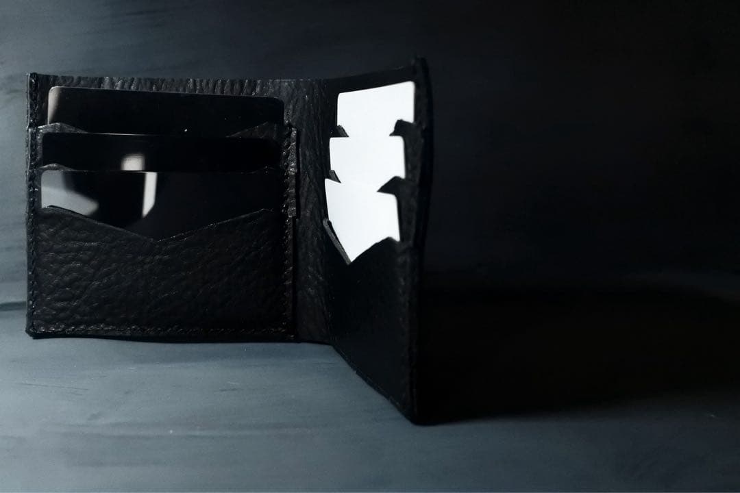 [オリジナル] S1 Bifold wallet 二つ折り　ブラック