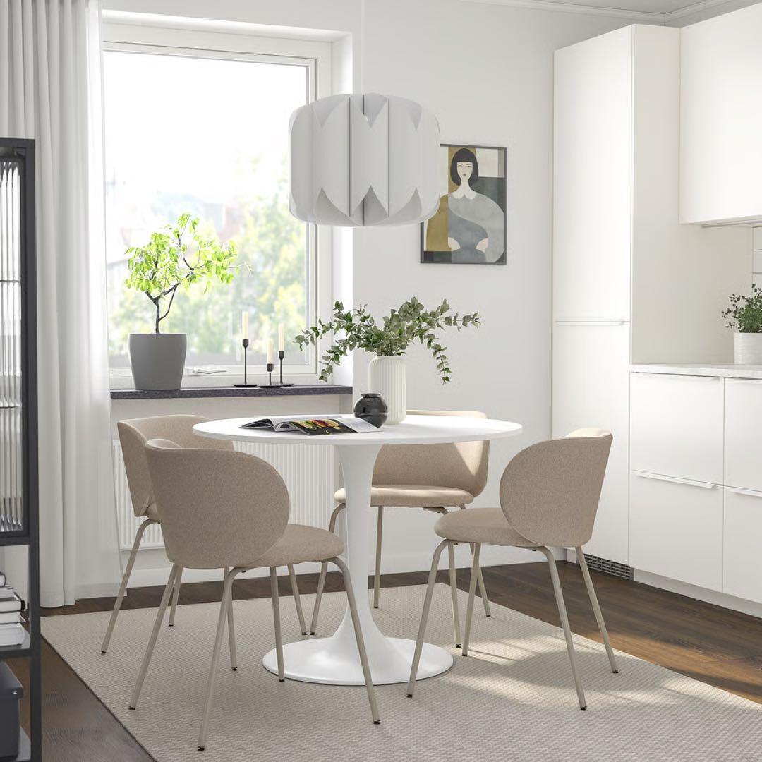IKEA KRYLBO クリルボー ダークベージュ チェア　4脚セット