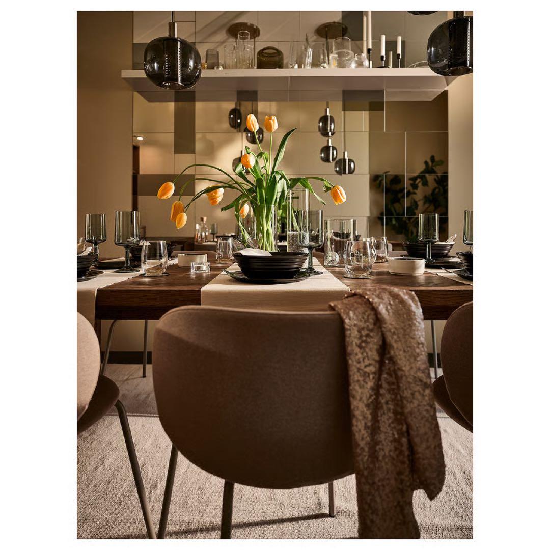 IKEA KRYLBO クリルボー ダークベージュ チェア　4脚セット