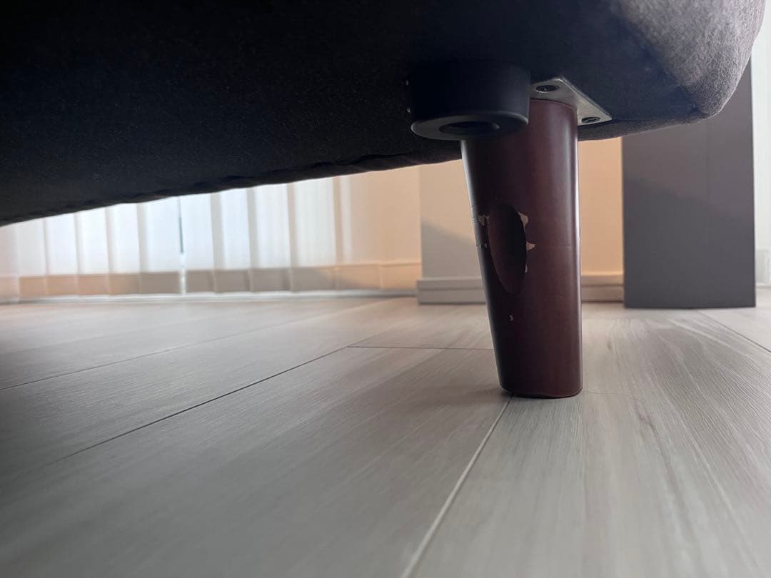 ダークブラウン 2人掛けソファ