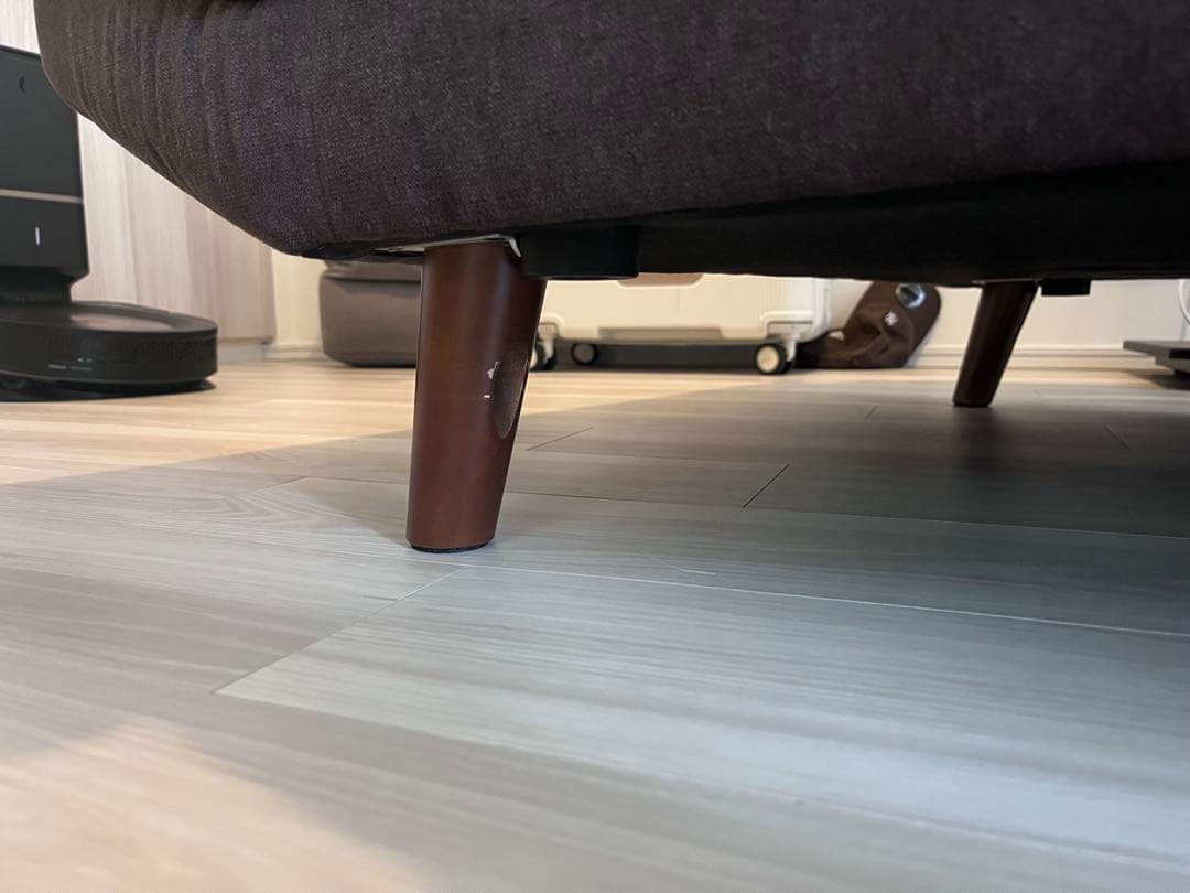 ダークブラウン 2人掛けソファ