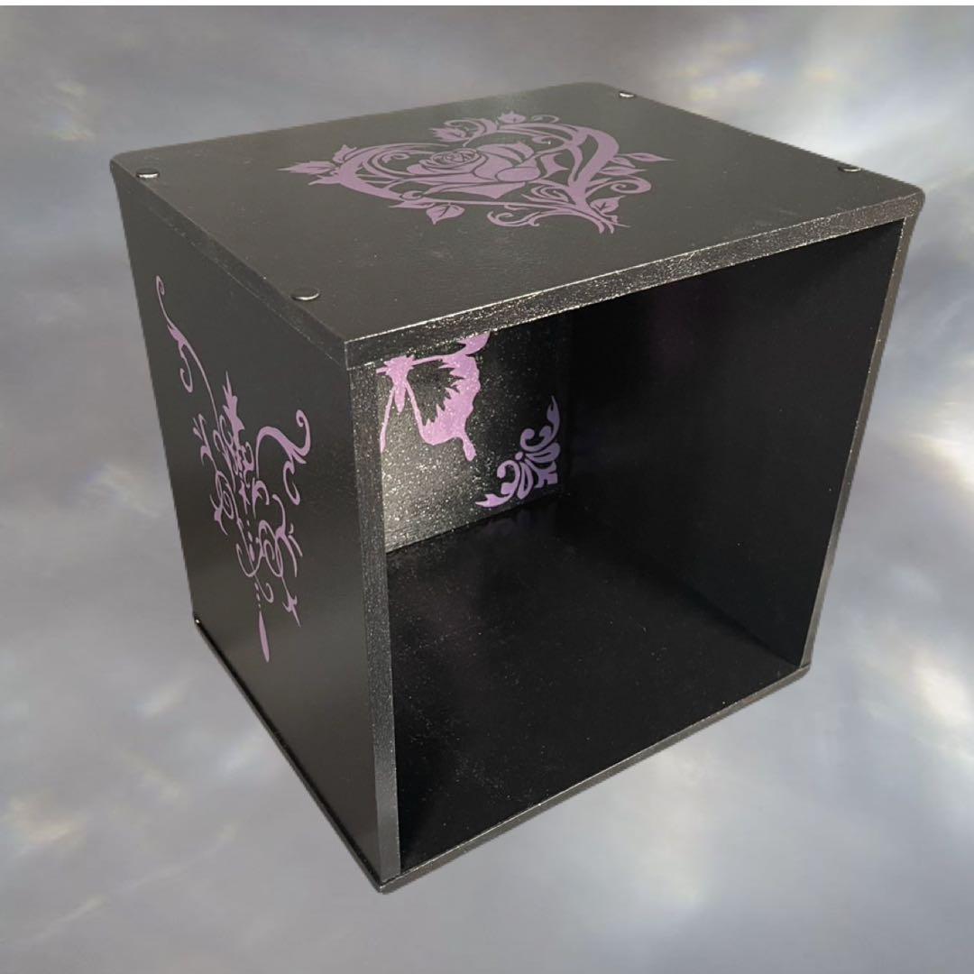 ブラック収納キューブボックス 『グリッターバタフライ』【送料無料】