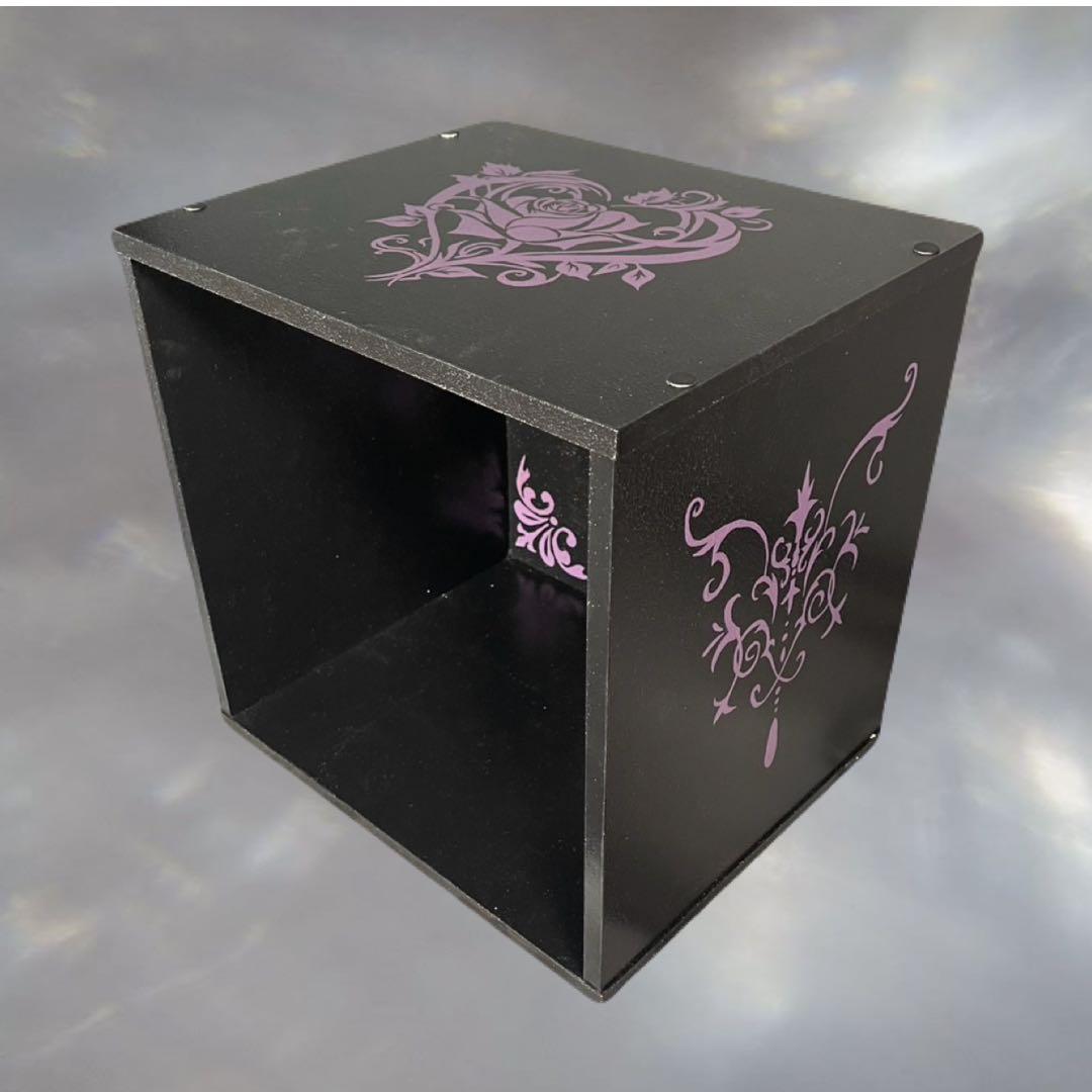 ブラック収納キューブボックス 『グリッターバタフライ』【送料無料】