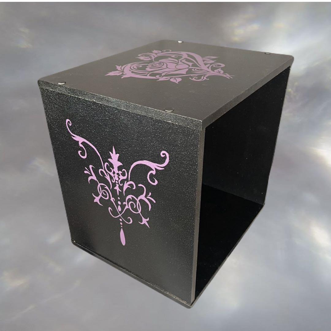 ブラック収納キューブボックス 『グリッターバタフライ』【送料無料】