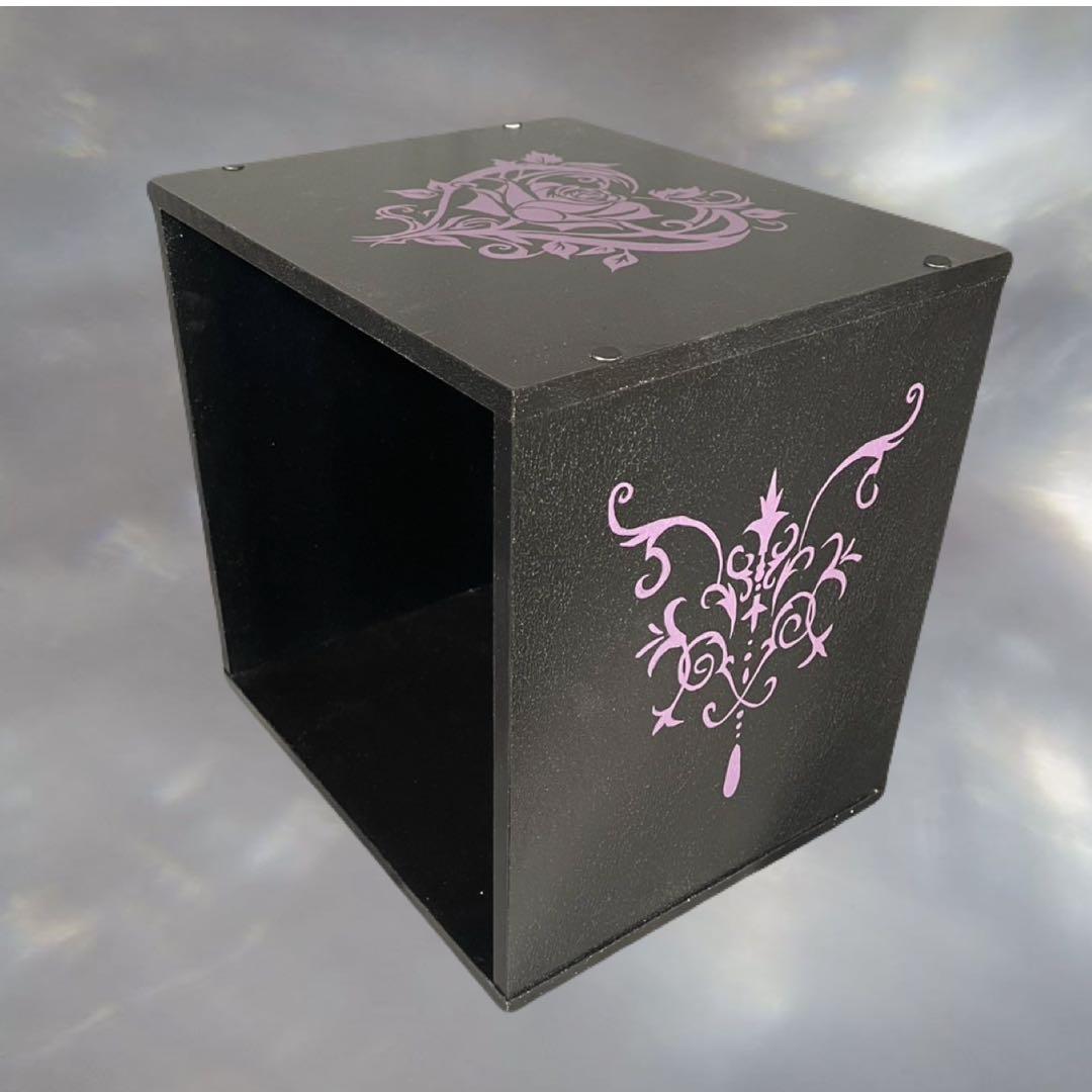 ブラック収納キューブボックス 『グリッターバタフライ』【送料無料】