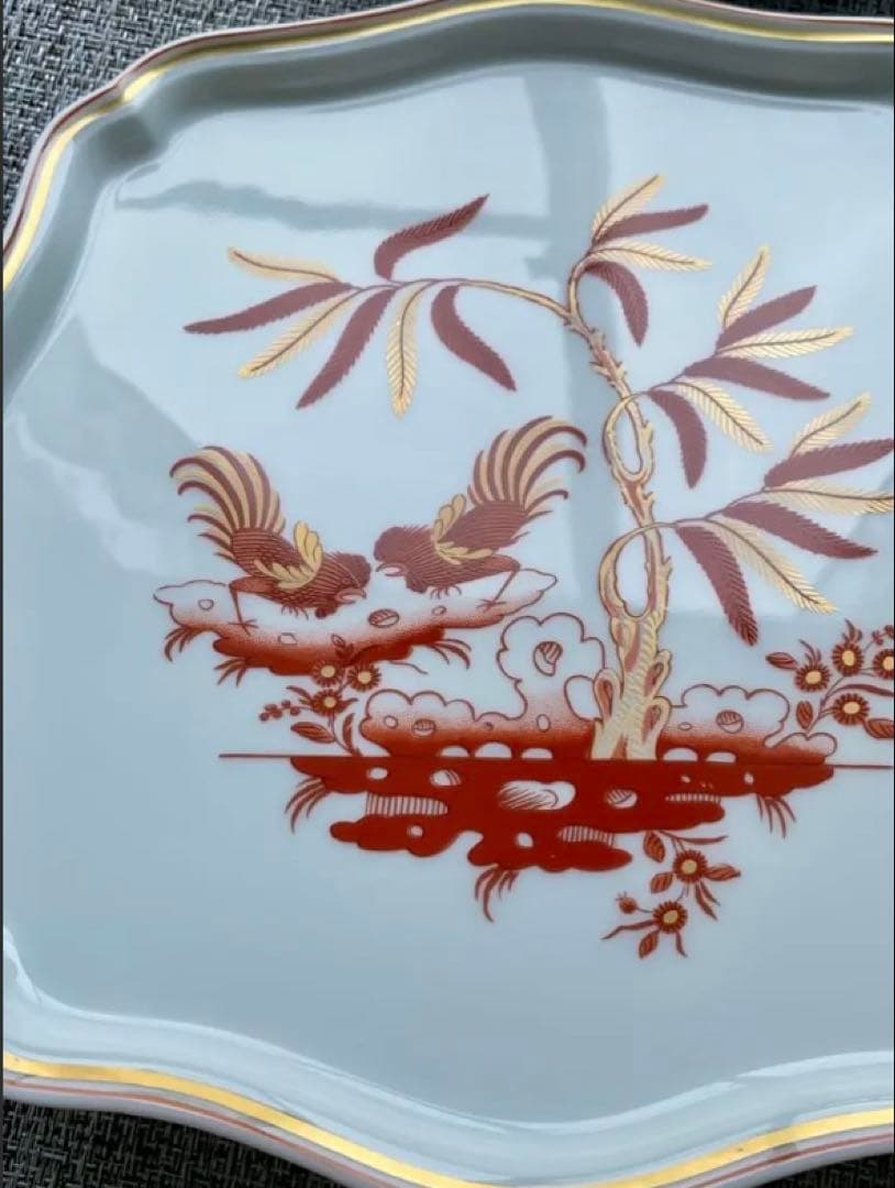 リチャードジノリ レッドコック　21cm スクエアプレート1枚