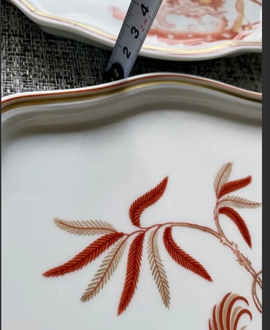 リチャードジノリ レッドコック　21cm スクエアプレート1枚