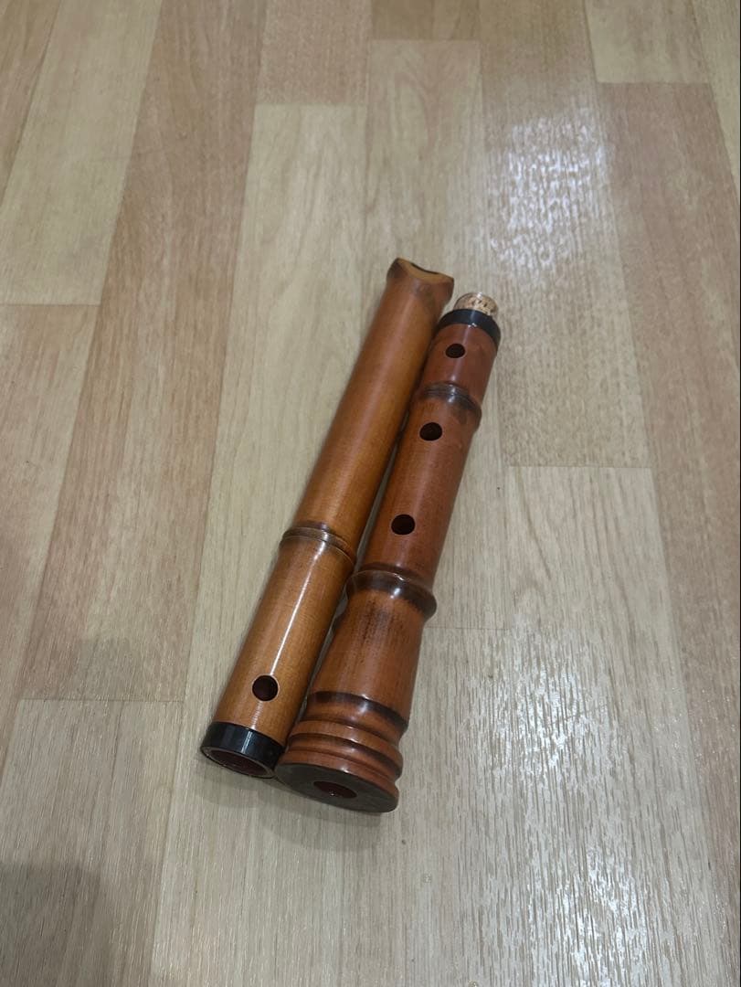 尺八　1尺8寸管　胡蝶銘　木管