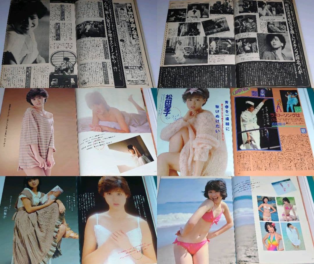 松田聖子　1981年〜1987年 大量　切り抜き　ファイル　2冊　120P
