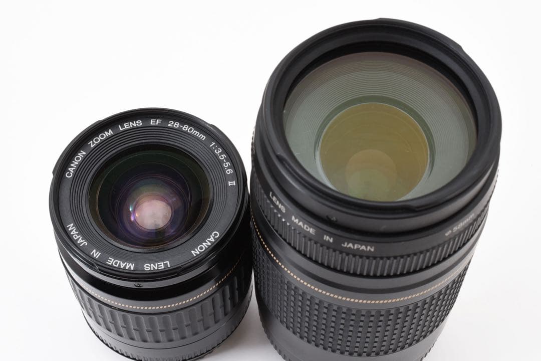 保証付き/一眼レフカメラ/Canon kiss X10標準&望遠レンズセット