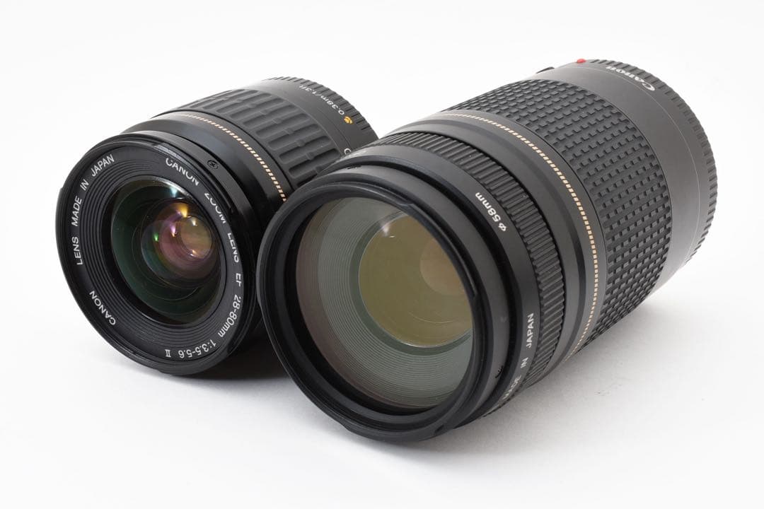 保証付き/一眼レフカメラ/Canon kiss X10標準&望遠レンズセット