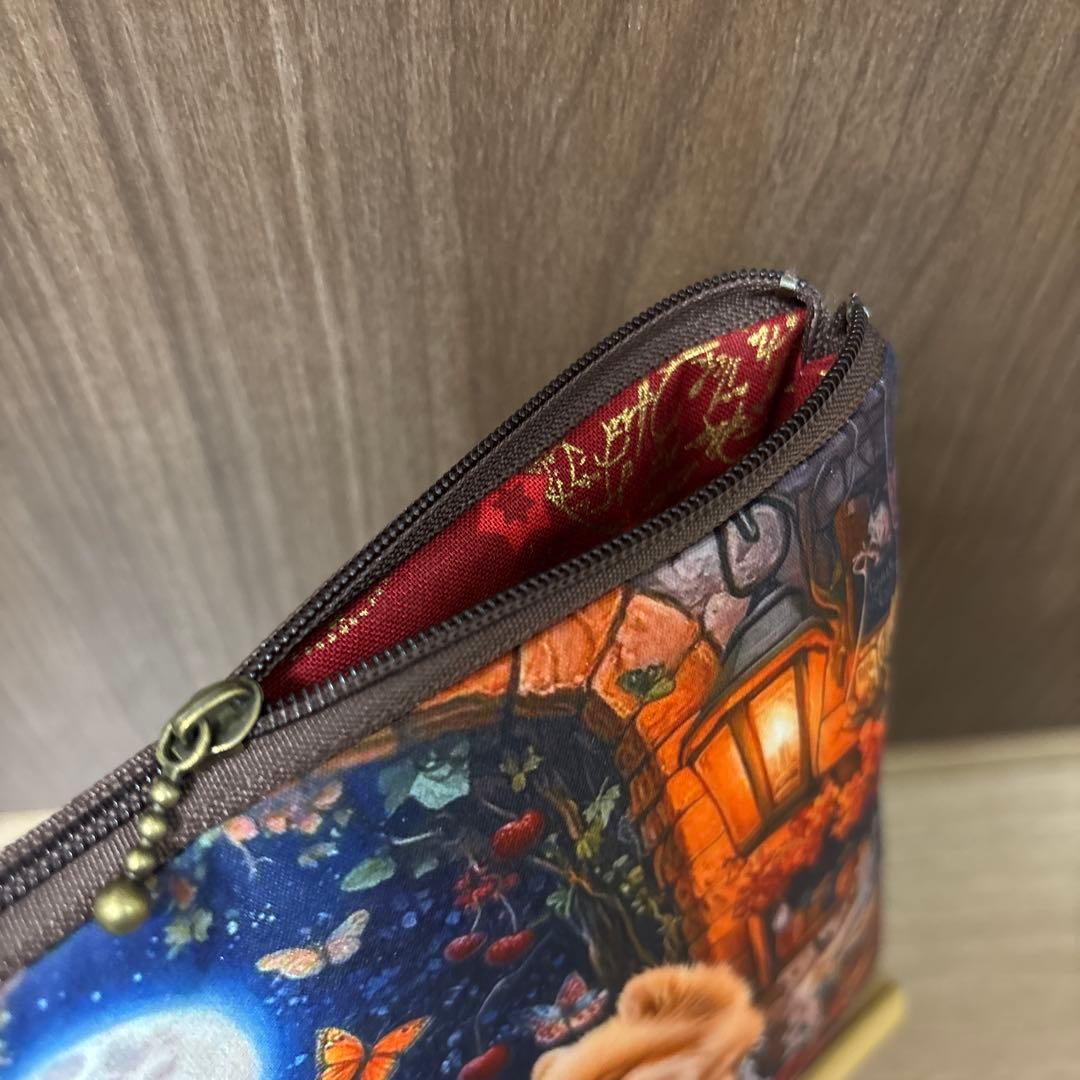 両面パネルポーチ カントリー ポメラニアン 犬 ④