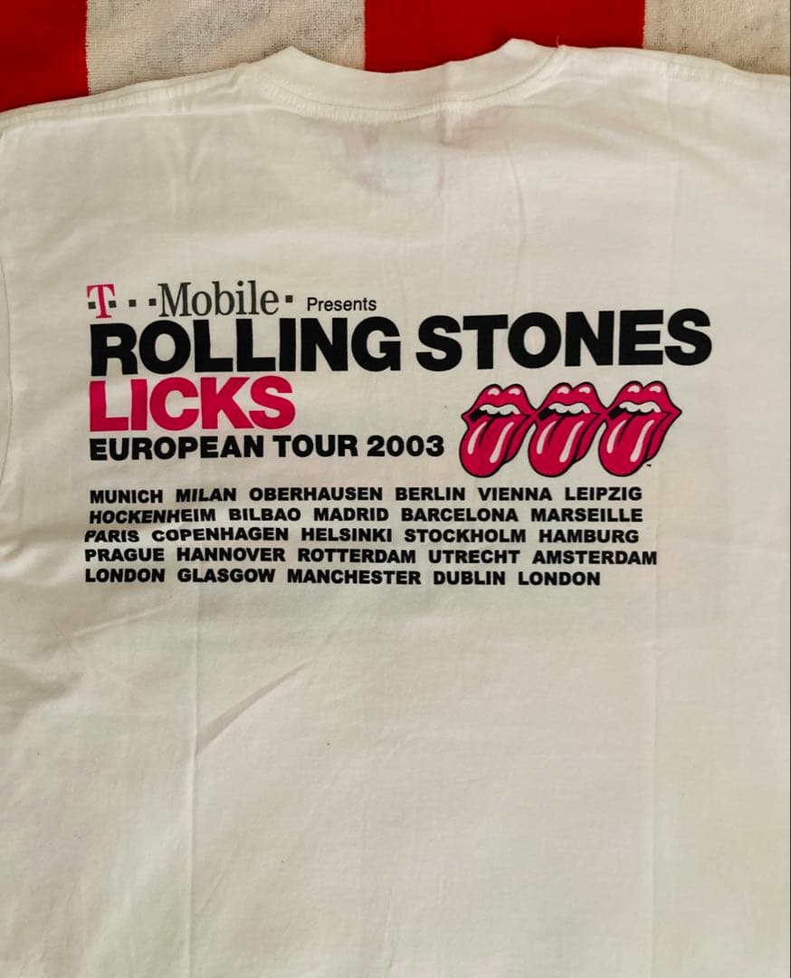 ローリングストーンズLICKStour 2003 ヨーロッパ公式Tシャツ 079