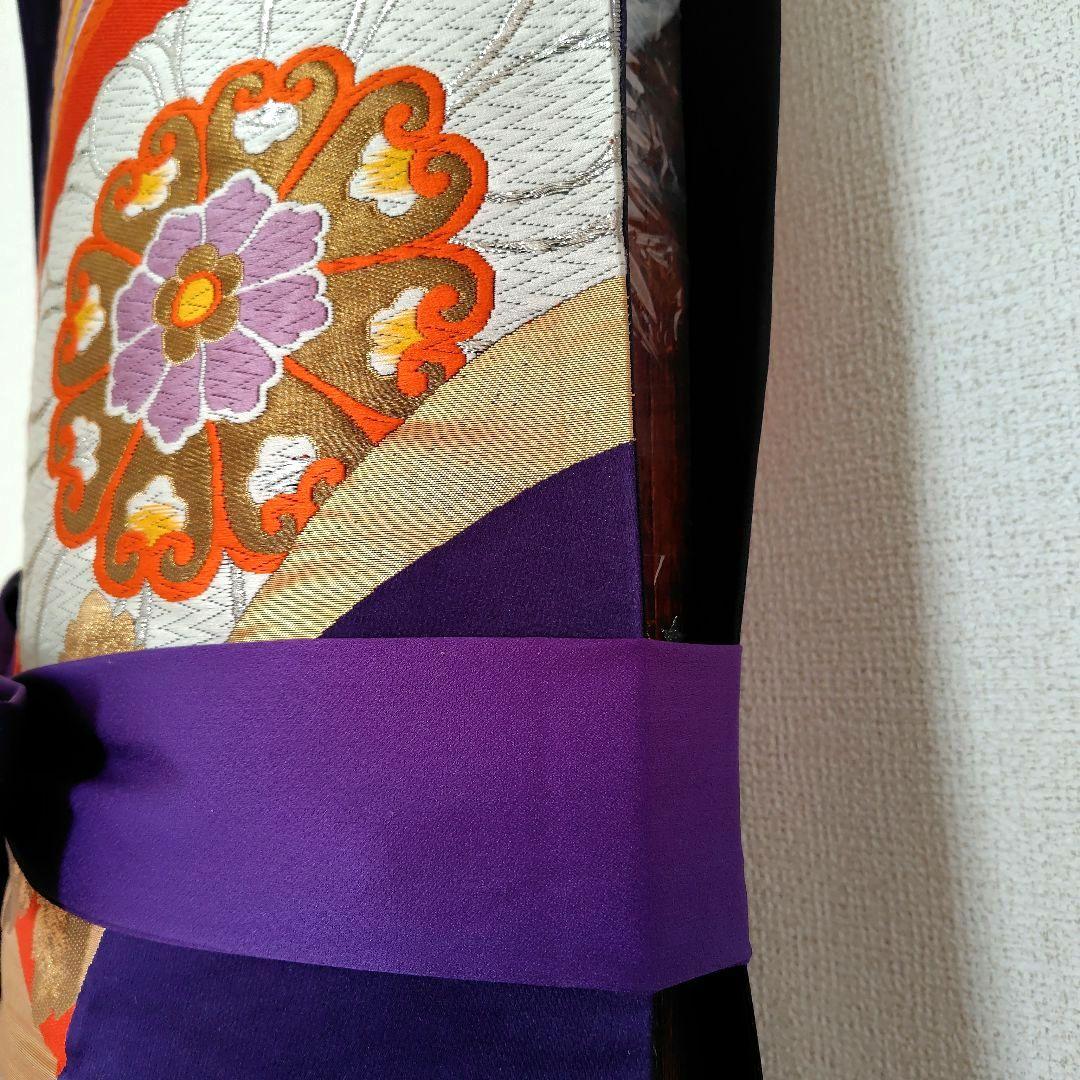 お琴カバー【紫】着物帯 ゆたん油単ハンドメイド 和楽器 正絹 袋帯 生田流山田流