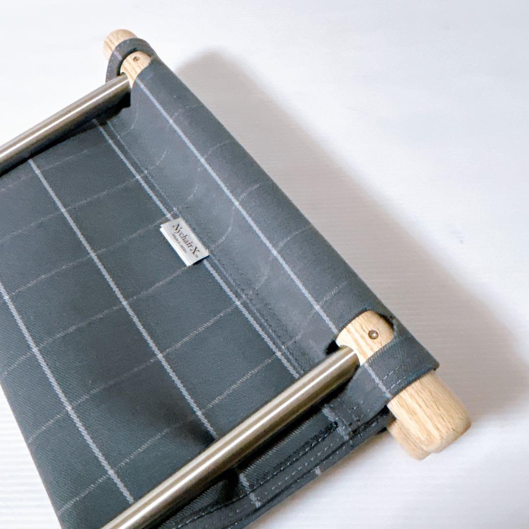 【美品】ニーチェアX オットマン シキリ ソープフィニッシュ ダークグレー障子