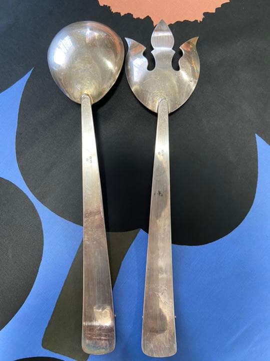 スウェーデン　ヴィンテージ　シルバー製　サーバー　トング　サラダ