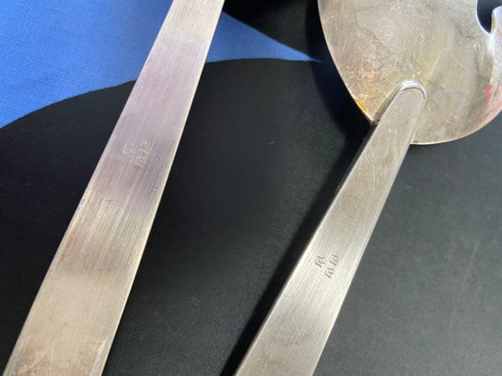 スウェーデン　ヴィンテージ　シルバー製　サーバー　トング　サラダ