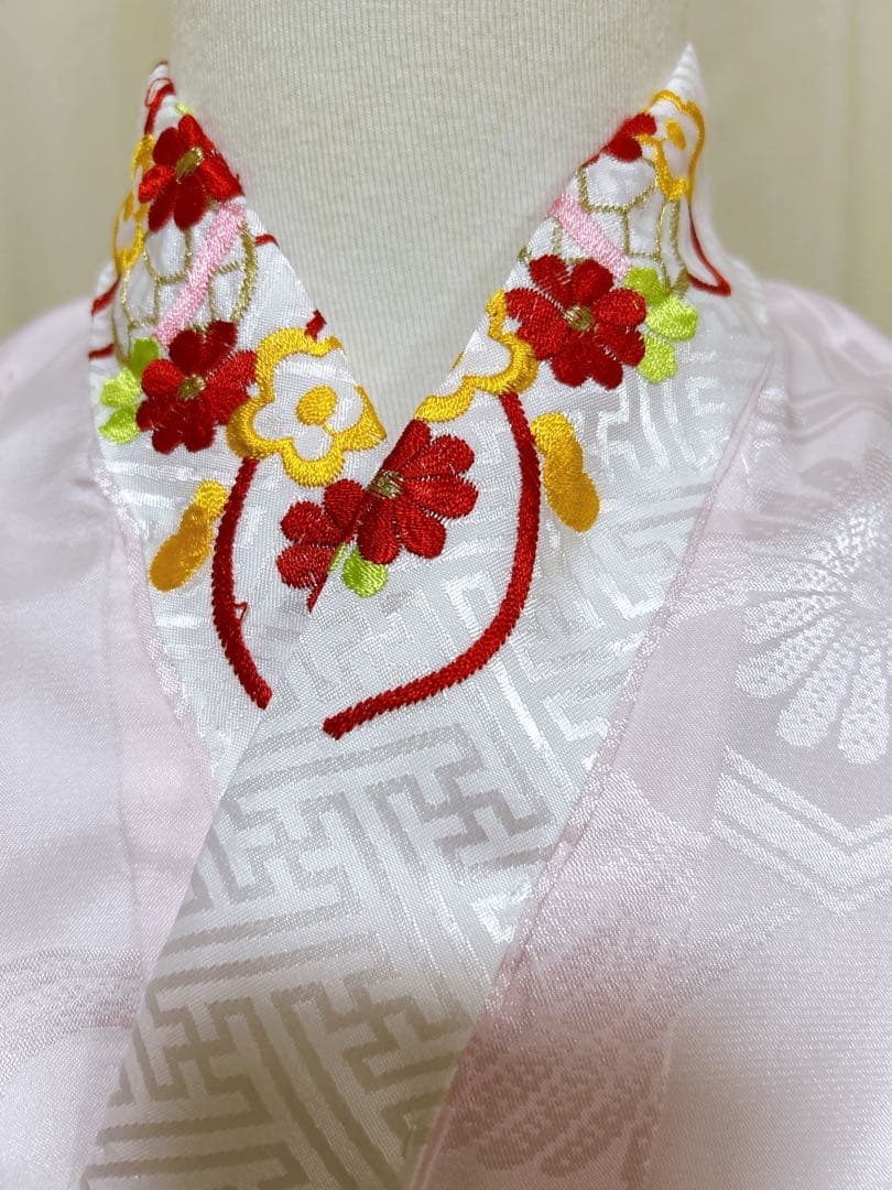 ピンク系総絞り被布♡七五三　3歳　女の子　フルセット　一式