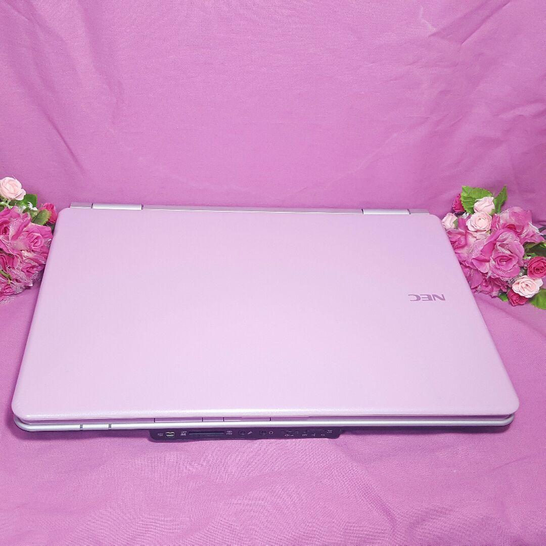 美品ピンク色❥NEC❥最新WIN10❥CORE-i3❥大容量500G❥メモリ4G