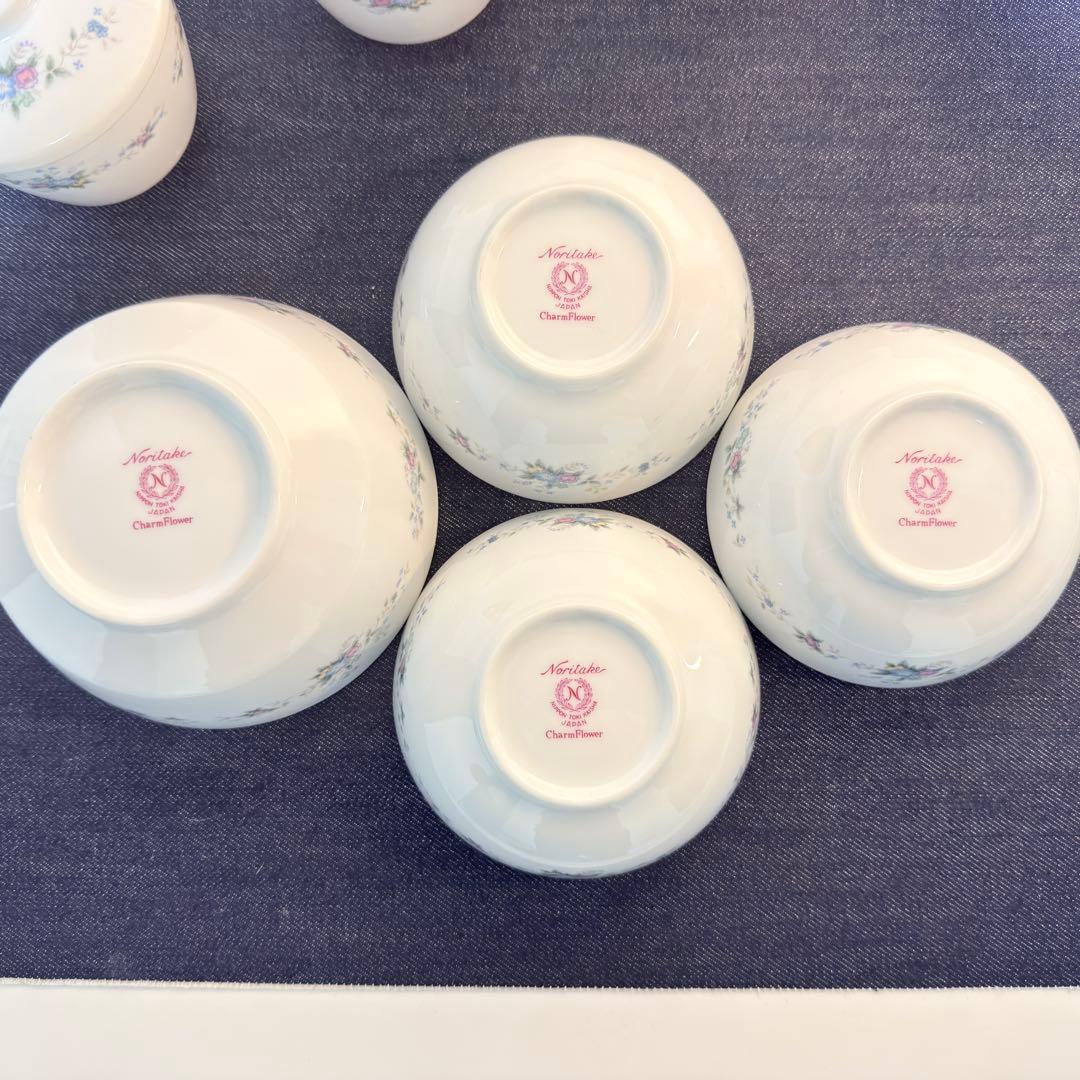ノリタケ チャームフラワー 8点 日本陶器会社 昭和レトロ 美品 希少 即日発送
