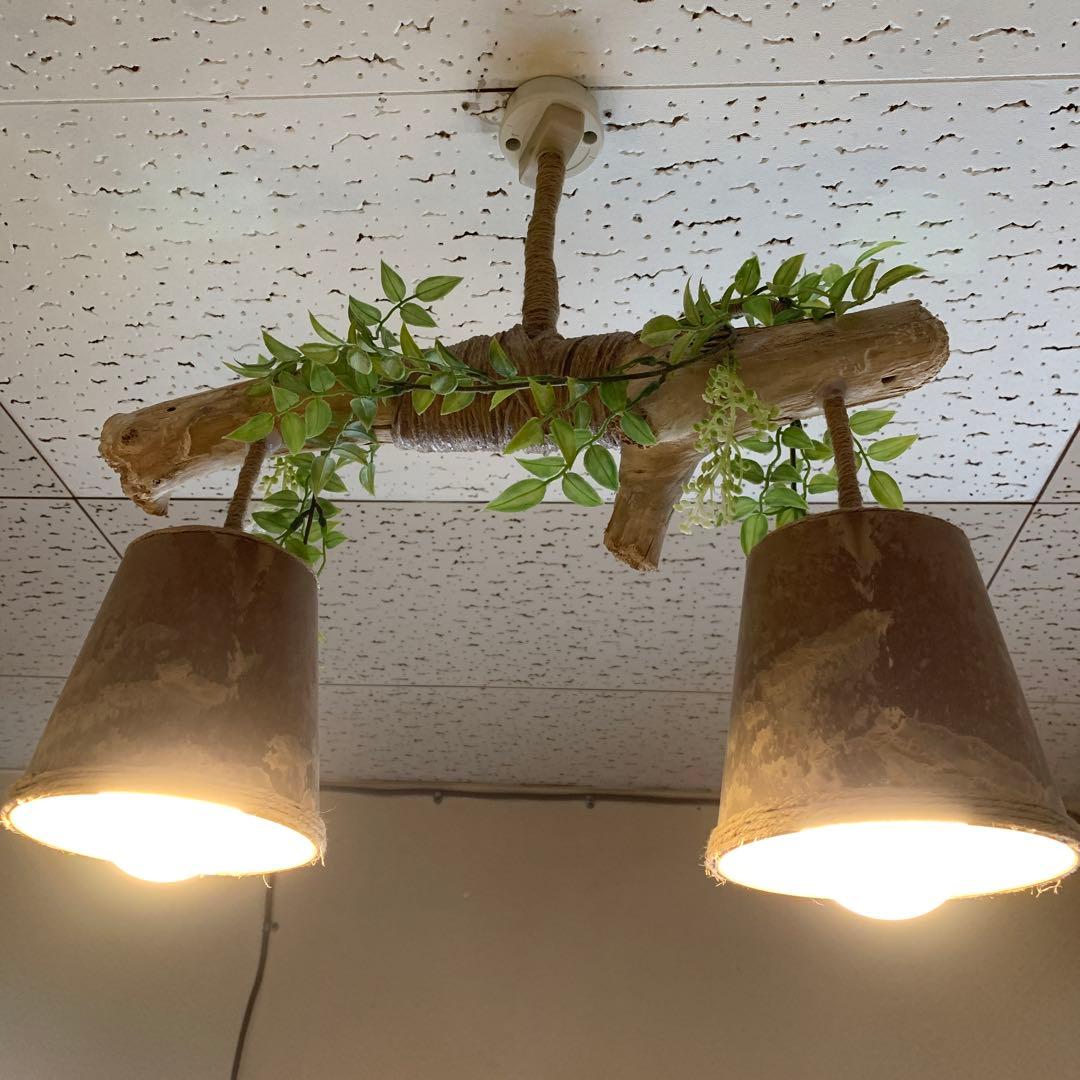 【送料無料】★LED専用★2灯式流木照明★