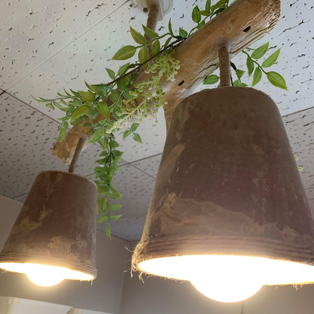 【送料無料】★LED専用★2灯式流木照明★