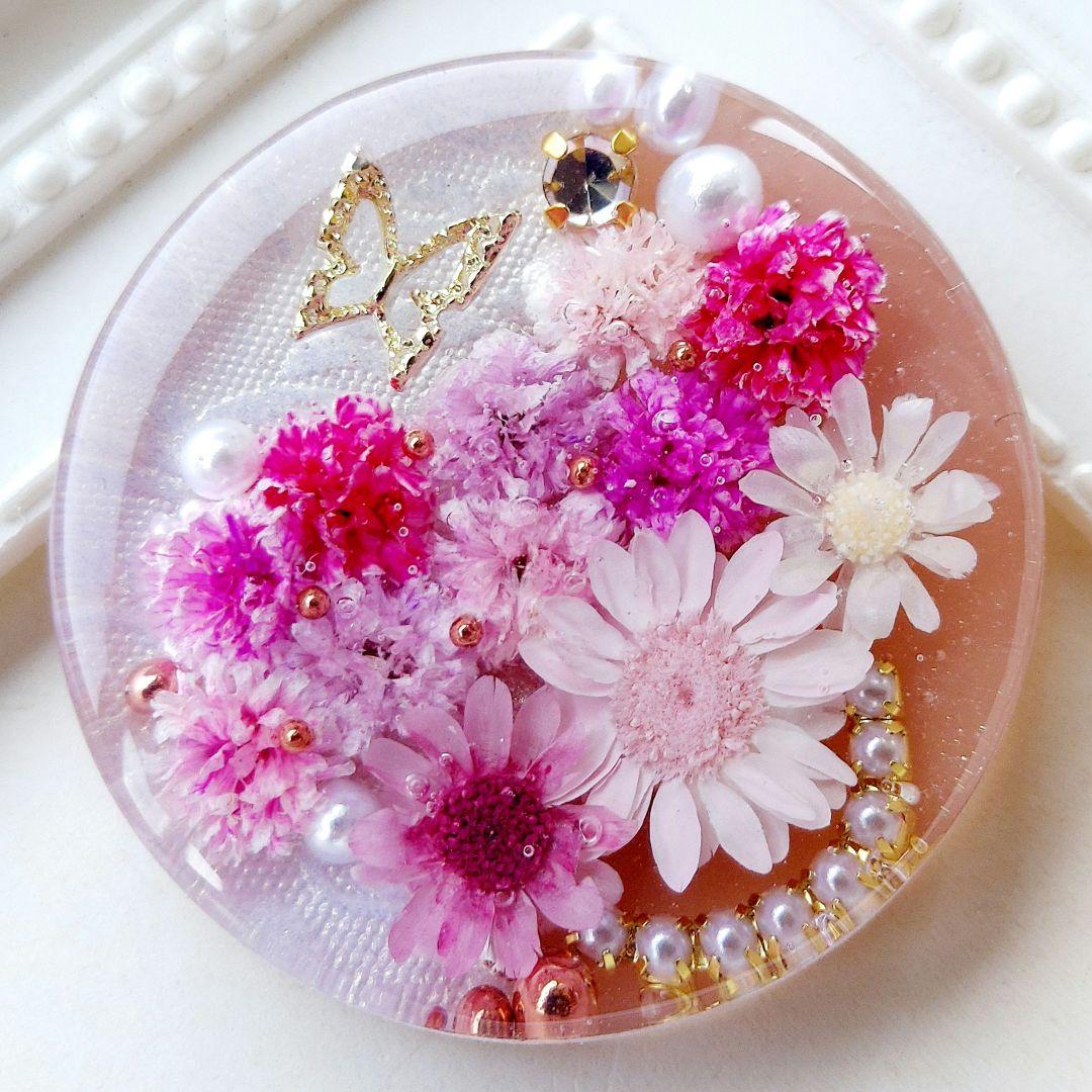 【1343】レジン　ヘアゴム　ポニーフック　ブロ―チ　ハンドメイド