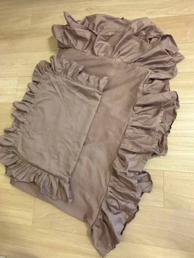 if  SHIKIFU 掛け布団カバー ピロケース ブラウン