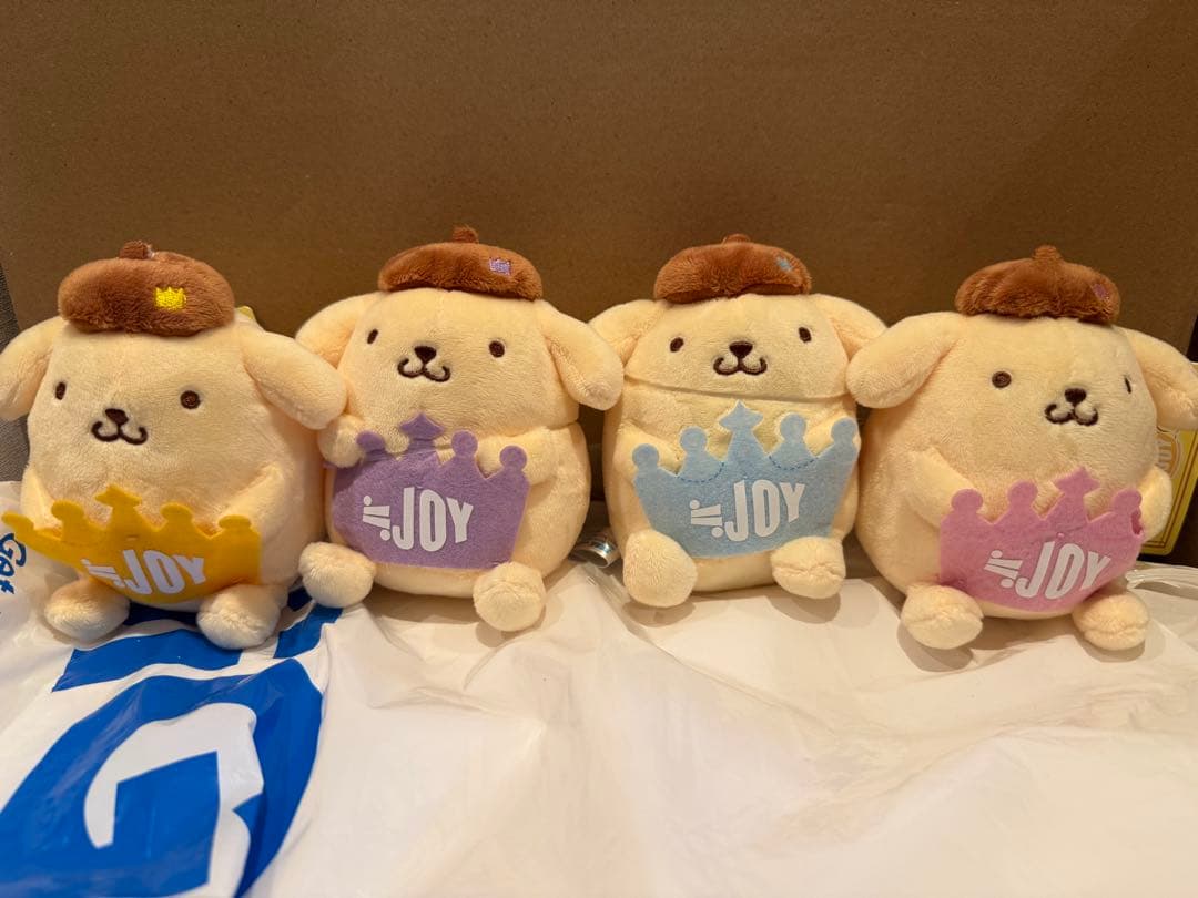 ≒JOY×ポムポムプリン　Lぬいぐるみ　マスコット　 5個　ニアジョイ