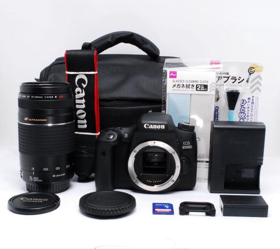 高画質❤️Canon EOS 8000D❤️超望遠レンズセット✨一眼レフカメラ