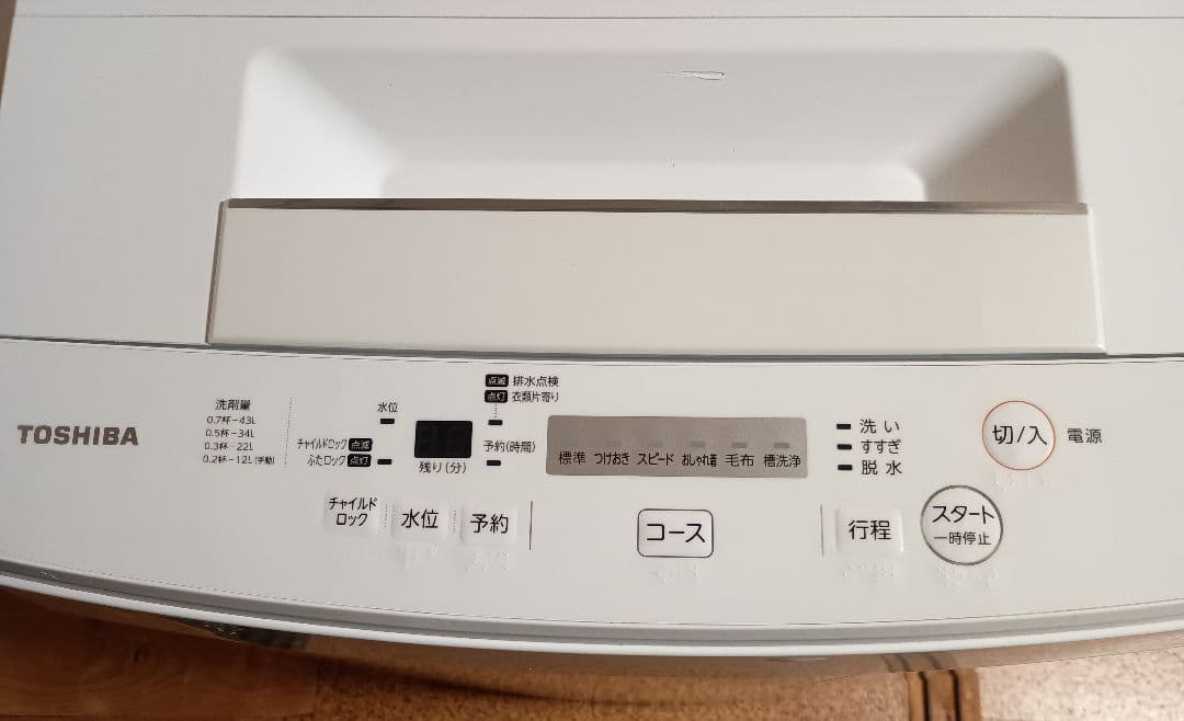 TOSHIBA 洗濯機 4.5kg 2018年製 AW-45M5