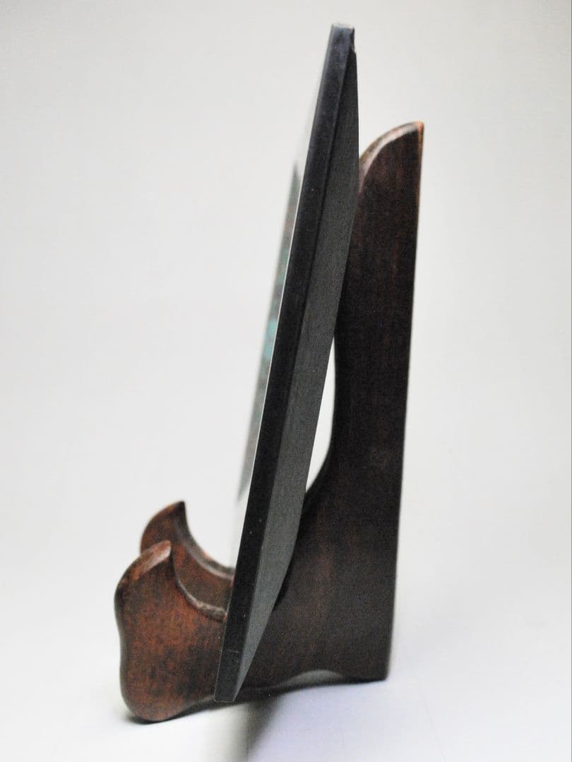 黒大理石　象嵌細工　トレー　black marble inlay tray