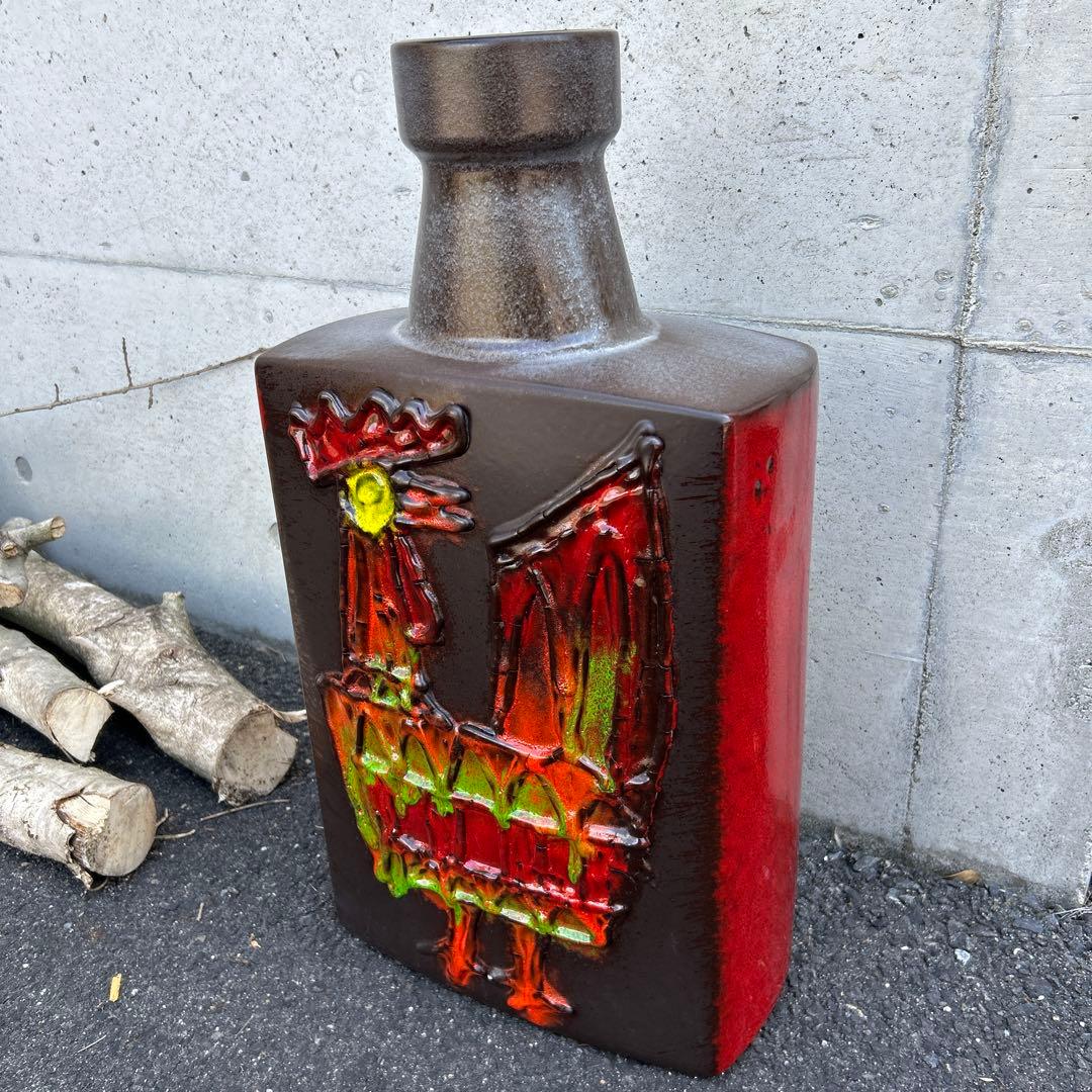 W.GERMANY 西ドイツ　ビンテージ　281-54 陶製　置き物　鶏