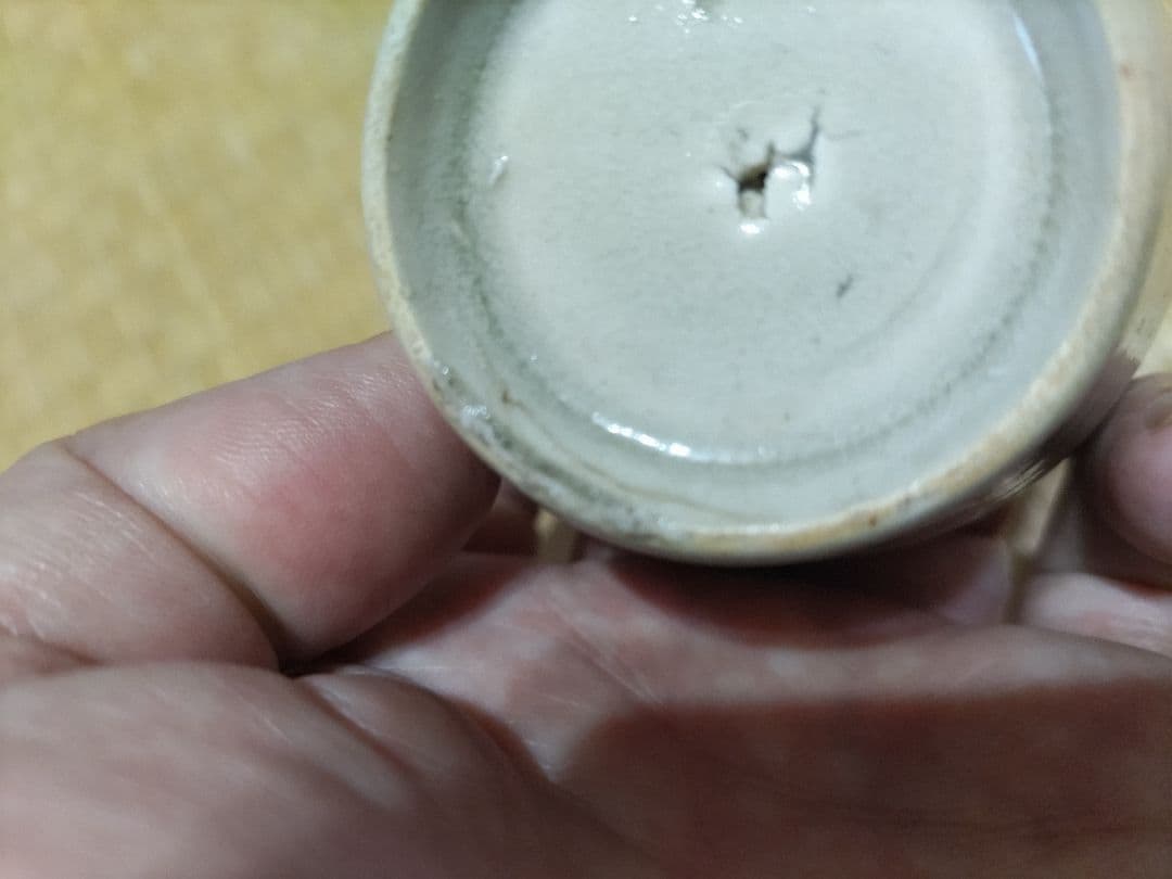 唐草文　太白手　そば猪口　瀬戸　ゴリっとした初期様式　酒盃にベストサイズ！