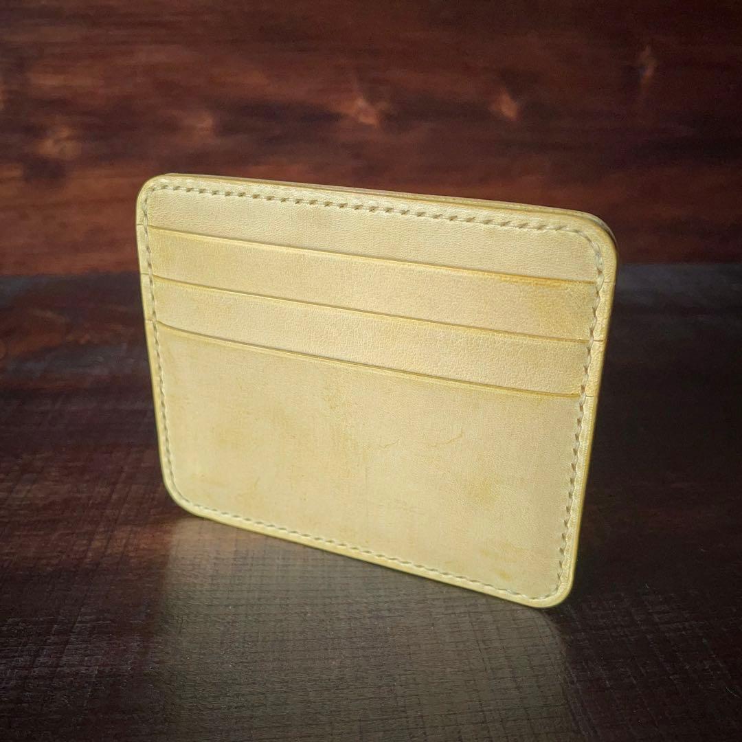 《小銭 ＆ カード》ミニマルレザーウォレット（Mustard）