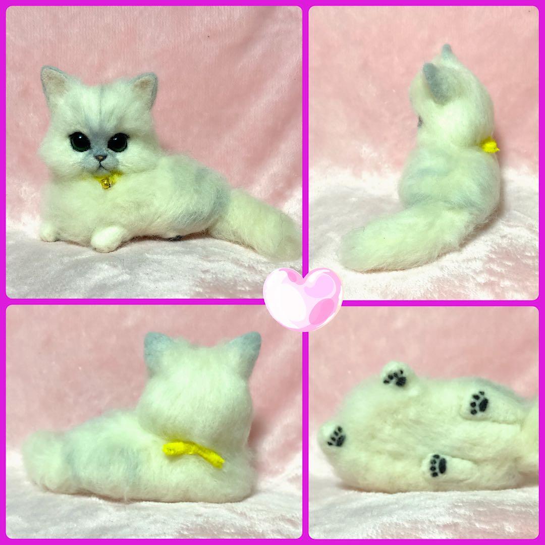 羊毛フェルト。猫。オーダーNo.34