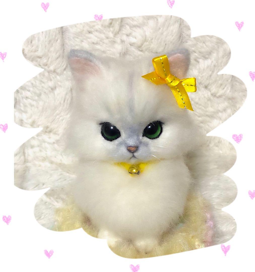 羊毛フェルト。猫。オーダーNo.34