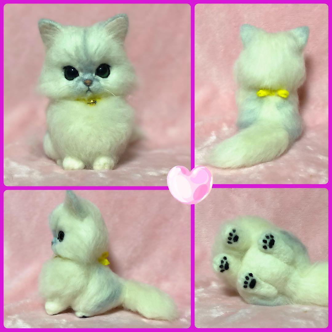 羊毛フェルト。猫。オーダーNo.34