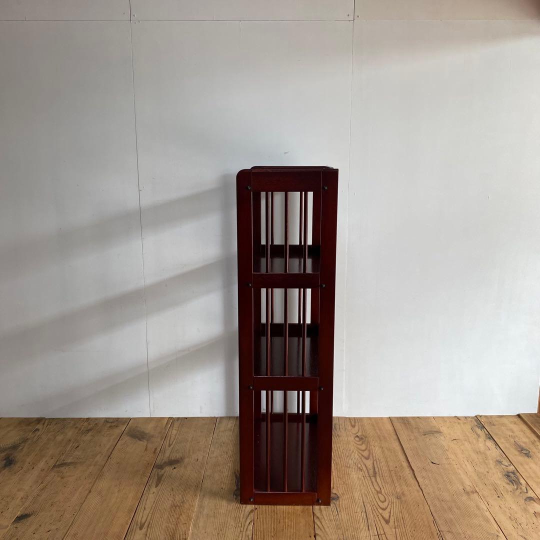 アンティーク オープンラック 本棚 飾り棚 無垢材 レトロ Y90