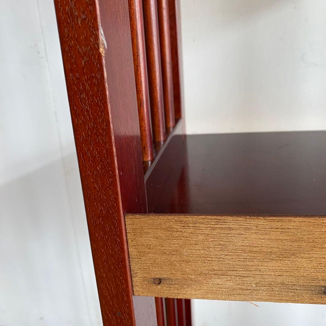 アンティーク オープンラック 本棚 飾り棚 無垢材 レトロ Y90