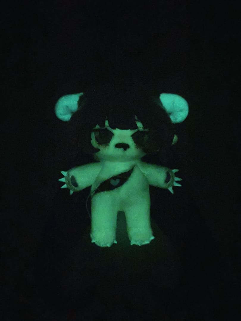 ハ*ビ様 無属性　自作　ぬいぐるみ　10cm （12.5センチ）　骨入り　蓄光体