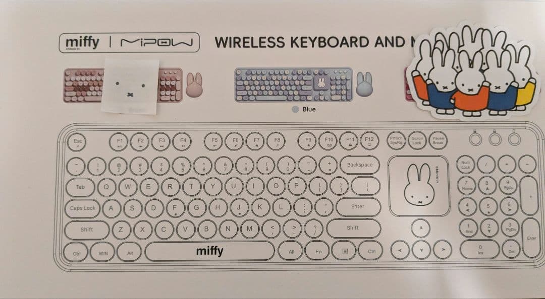 新品☆ miffy ワイヤレスキーボード マウスパッド 無線ワイヤレス