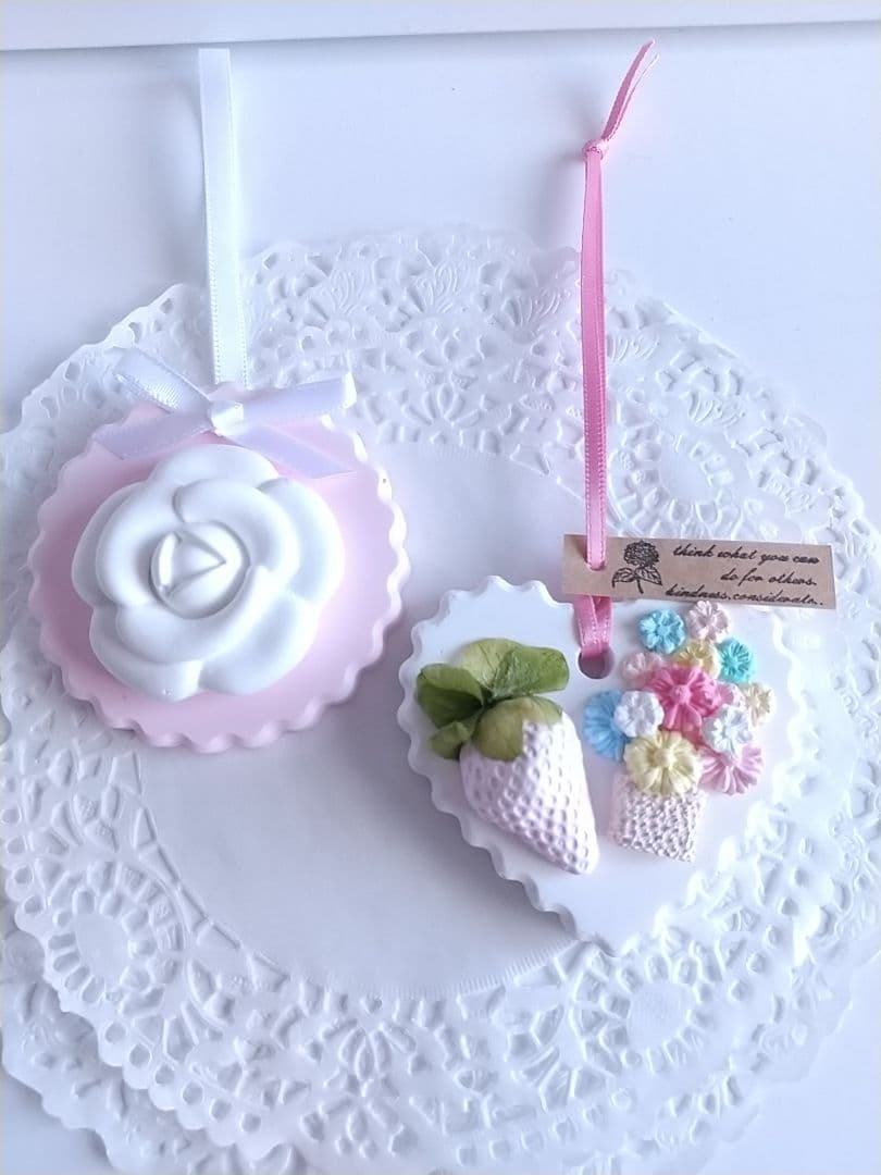 【現品限り】アロマストーンカメリアサシェ&ストロベリーサシェセット