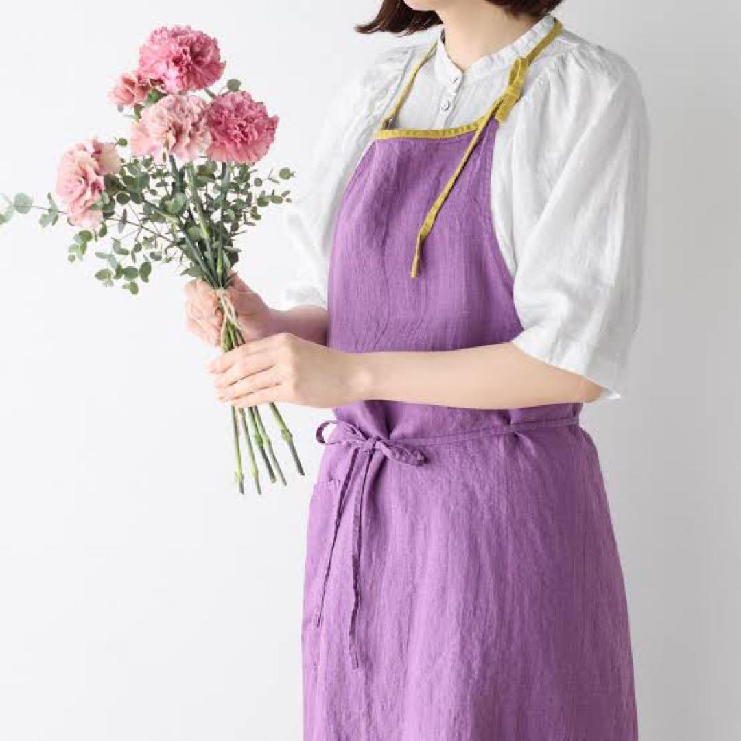リーノエリーナ　エプロン　ミラ　アーリーパープル