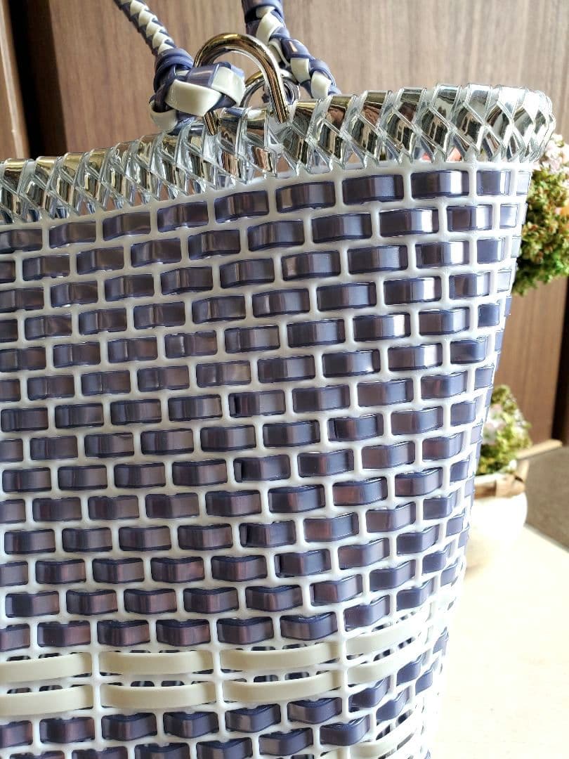 ハンドメイド　夏の大きめカゴバッグ