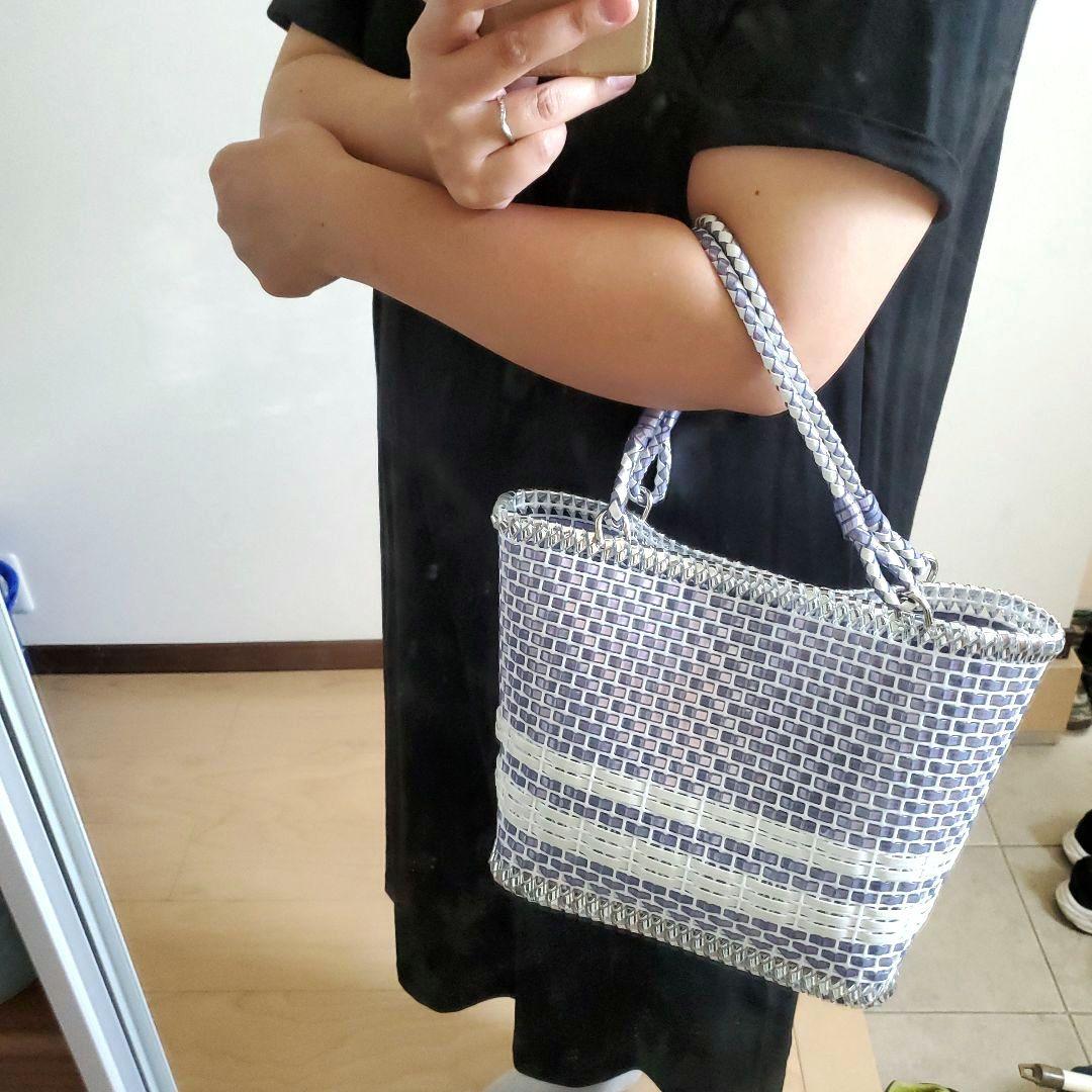 ハンドメイド　夏の大きめカゴバッグ