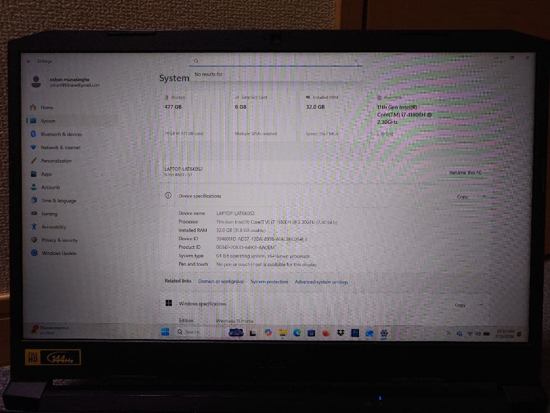 Acer Nitro 5 ノートパソコン